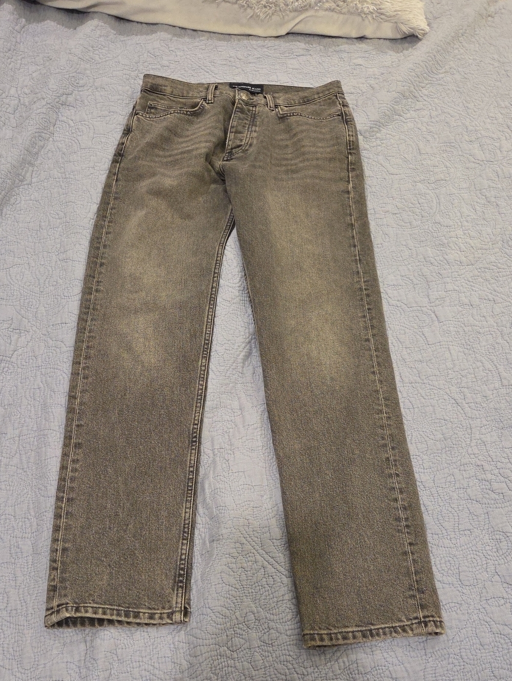 The Kooples Slim Straight Jeans in Faded Grayish Black Size 29!